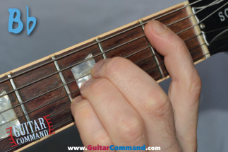 Bb Chord Guitar Finger Position Diagram: How To Play B Flat