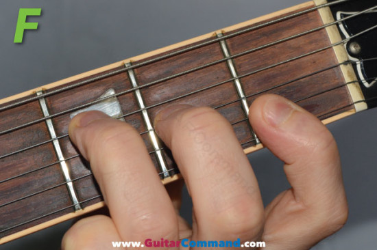 F Chord Guitar Photo