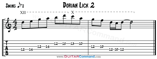 Dorian Mode Pentatonic Licks 2