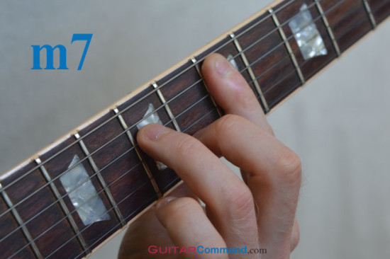 minor 7 guitar chord barre 5th string root