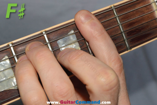 F# Chord Guitar Finger Position Photo