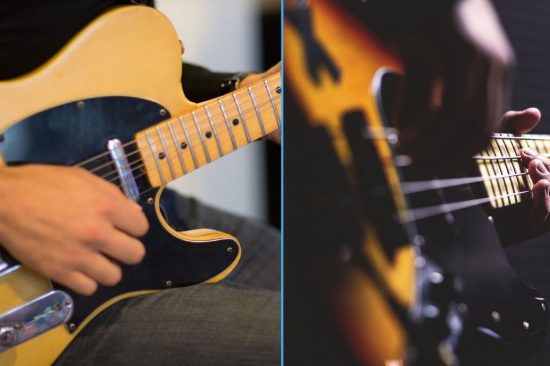 electric guitar and bass