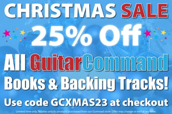 Guitar Command Christmas Sale 2023 Page Ad