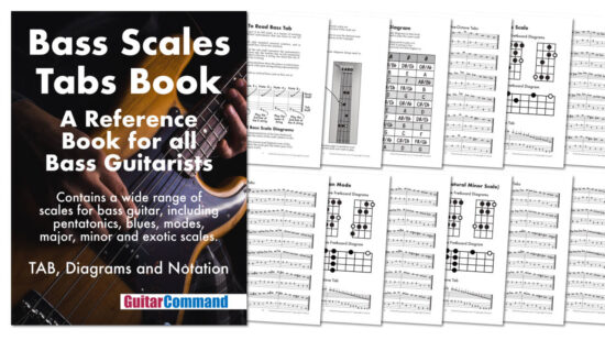 Bass Scales Tabs Book Page Spread